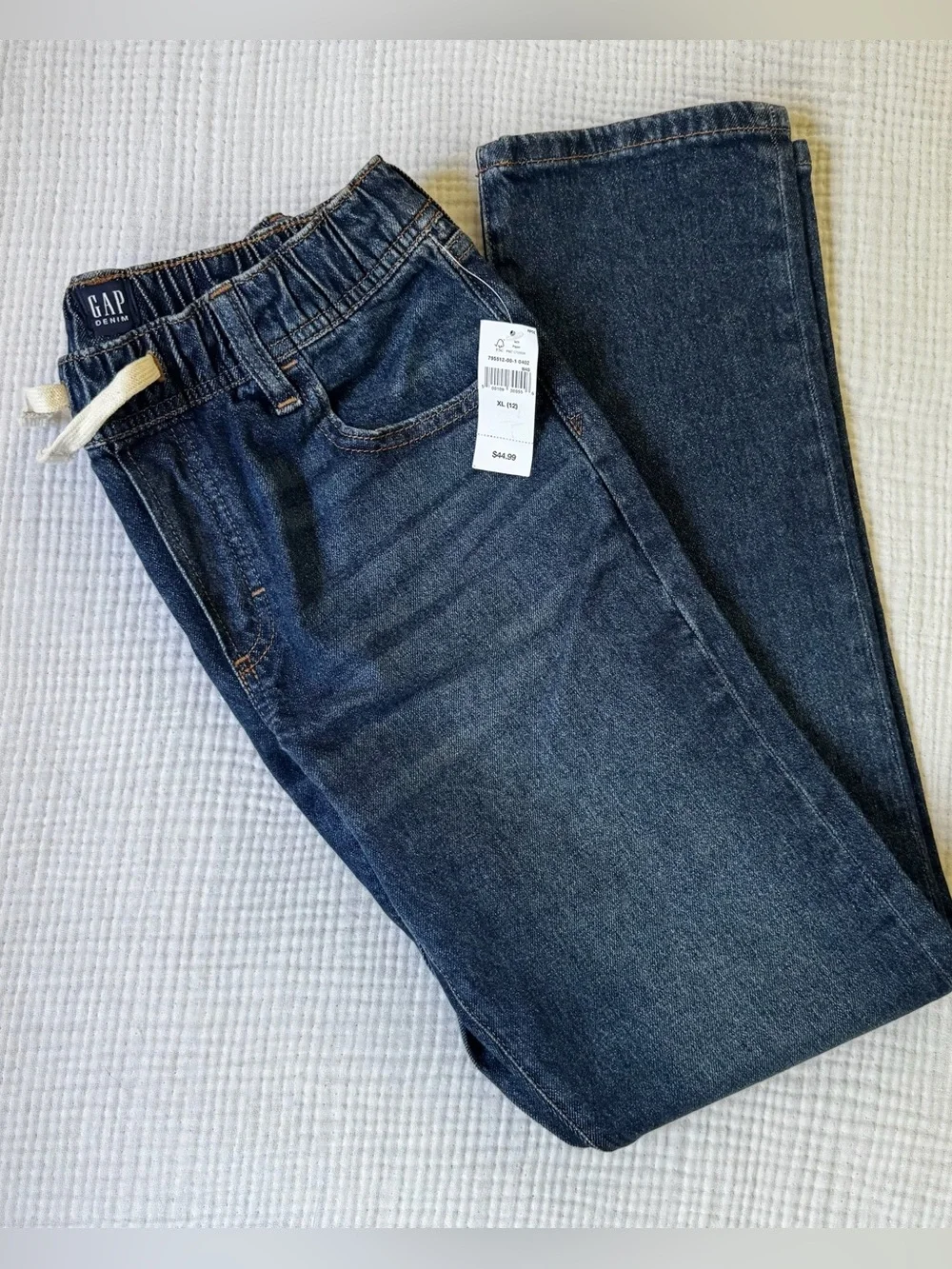NWT Boys 12 GAP Dark Wash Denim Jogger Jeans
